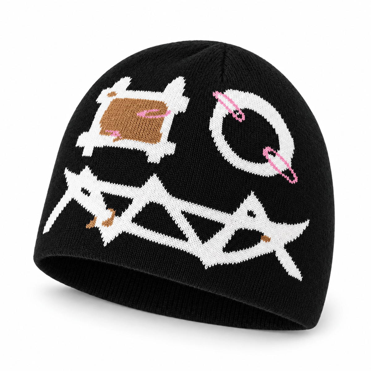 Unisex Salem Distressed Ghost Knit Beanie