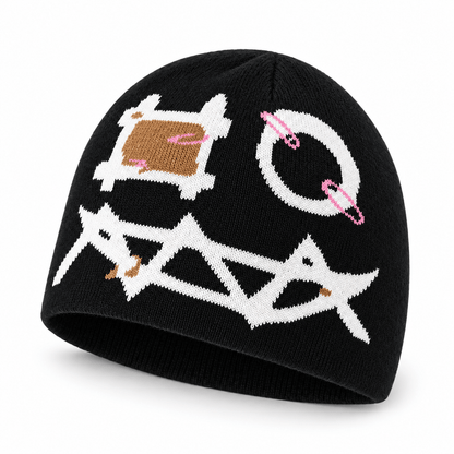 Unisex Salem Distressed Ghost Knit Beanie