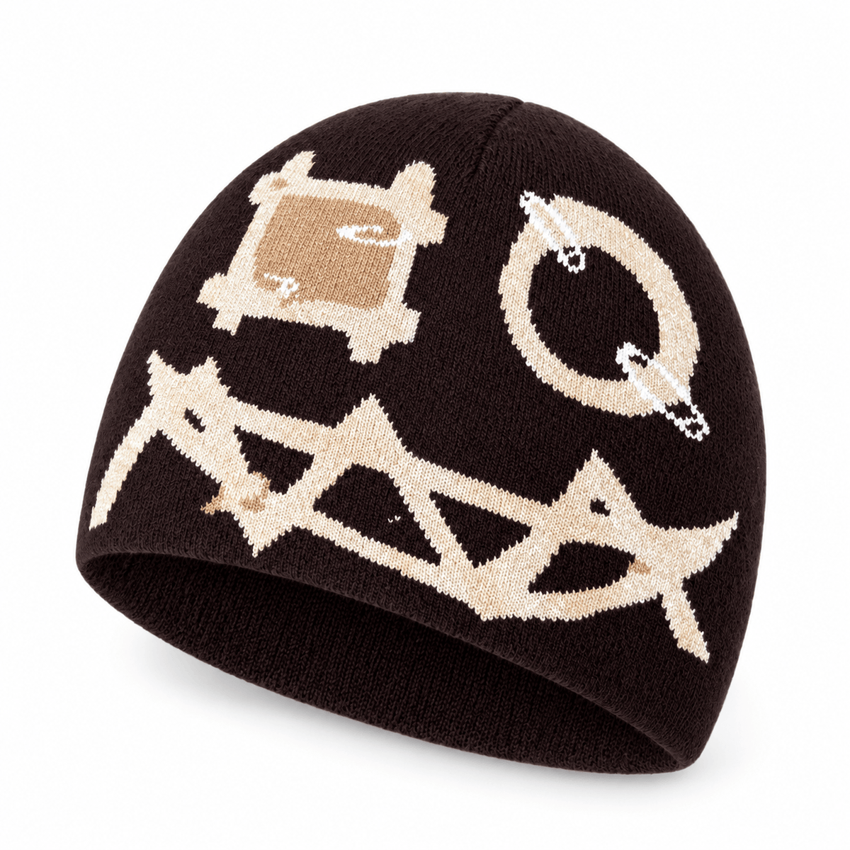 Unisex Salem Distressed Ghost Knit Beanie
