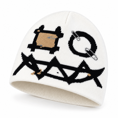 Unisex Salem Distressed Ghost Knit Beanie