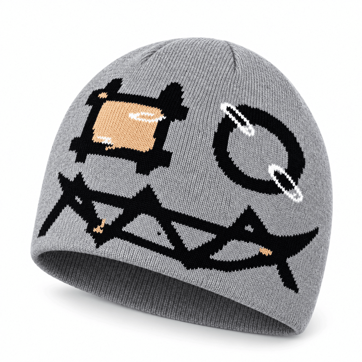Unisex Salem Distressed Ghost Knit Beanie