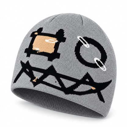 Unisex Salem Distressed Ghost Knit Beanie
