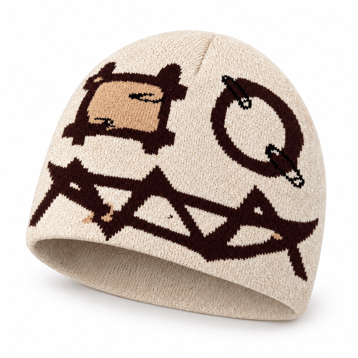 Unisex Salem Distressed Ghost Knit Beanie