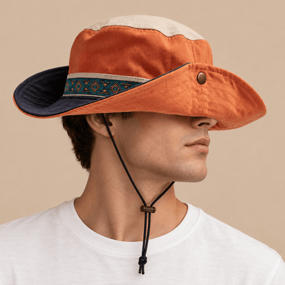 Unisex Orson Woven-Trim Explorer Hat