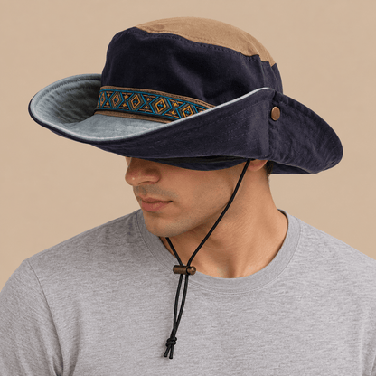 Unisex Orson Woven-Trim Explorer Hat