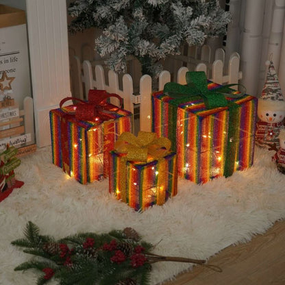GlowGift™ – 3-Pack LED Christmas Gift Boxes