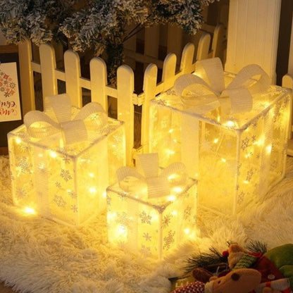 GlowGift™ – 3-Pack LED Christmas Gift Boxes