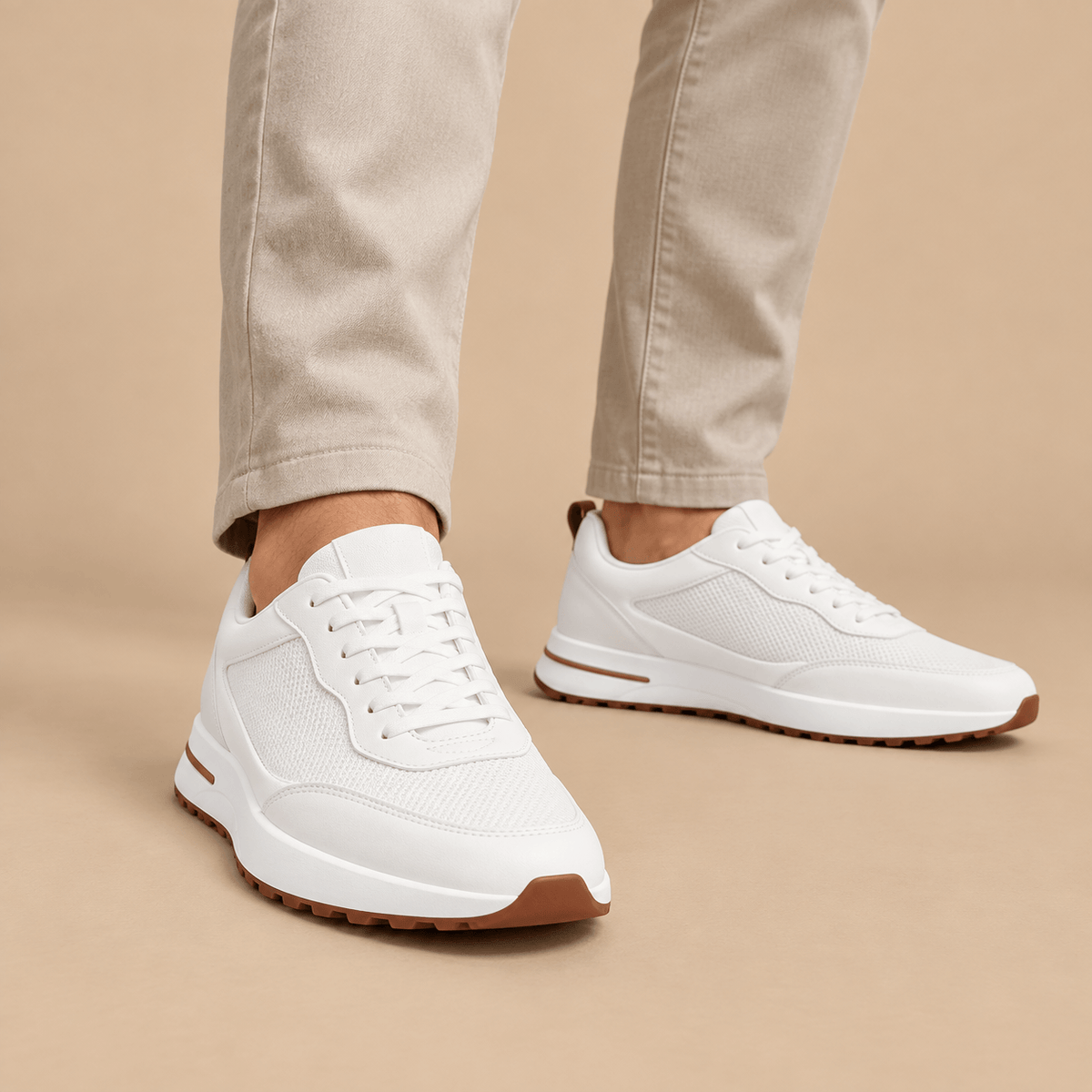 Men's Evander Heritage Panelled Court Trainers