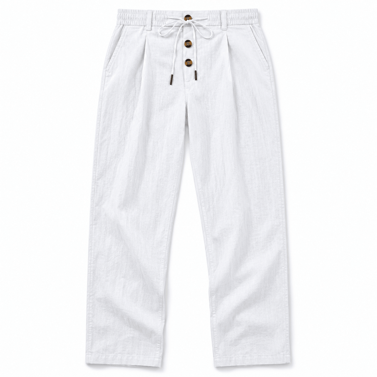 Men's Callan Relaxed Cotton-Linen Drawstring Trousers