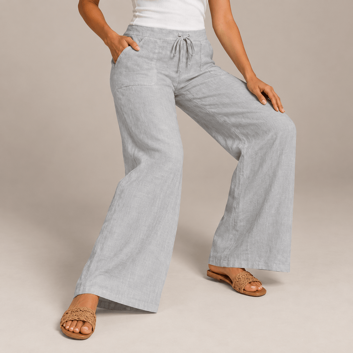 Women's Amelie Breezy Wide-Leg Linen Trousers