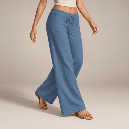 Women's Amelie Breezy Wide-Leg Linen Trousers