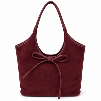 Women's Amelie Suede-Style Bow Shoulder Bag