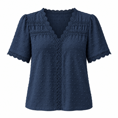 Women's Amelie Swiss-Dot Lace Blouse