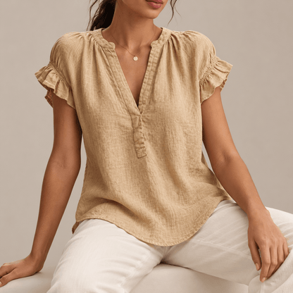 Women's Aurelia Breezy Ruffle-Sleeve Blouse