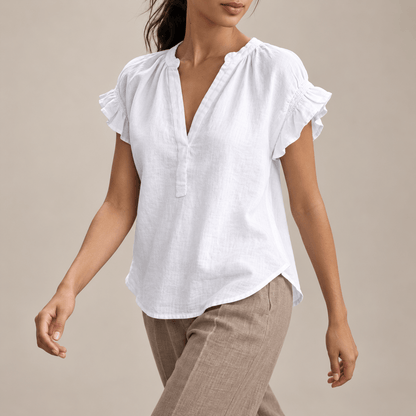 Women's Aurelia Breezy Ruffle-Sleeve Blouse