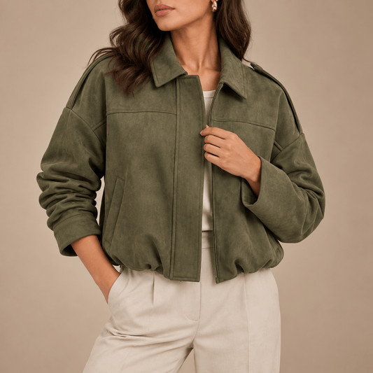 Women's Brielle Suede-Effect Bomber Jacket