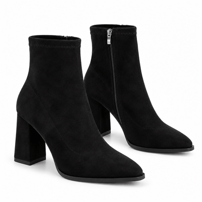 Women's Celeste Sleek Leather Heeled Ankle Boots