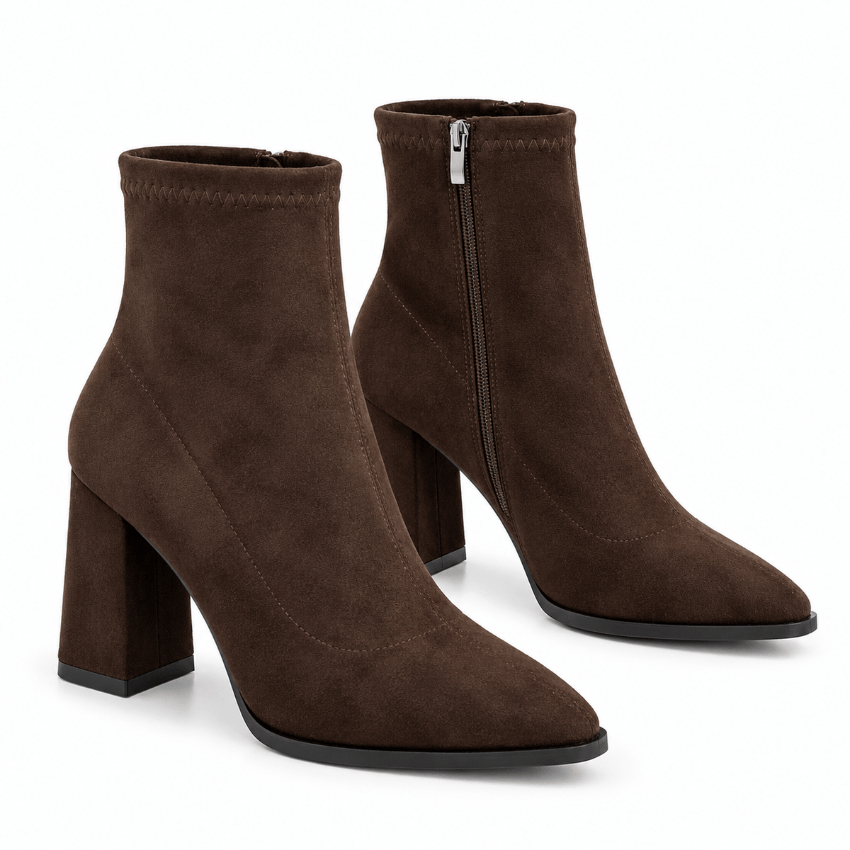 Women's Celeste Sleek Leather Heeled Ankle Boots