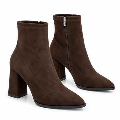 Women's Celeste Sleek Leather Heeled Ankle Boots