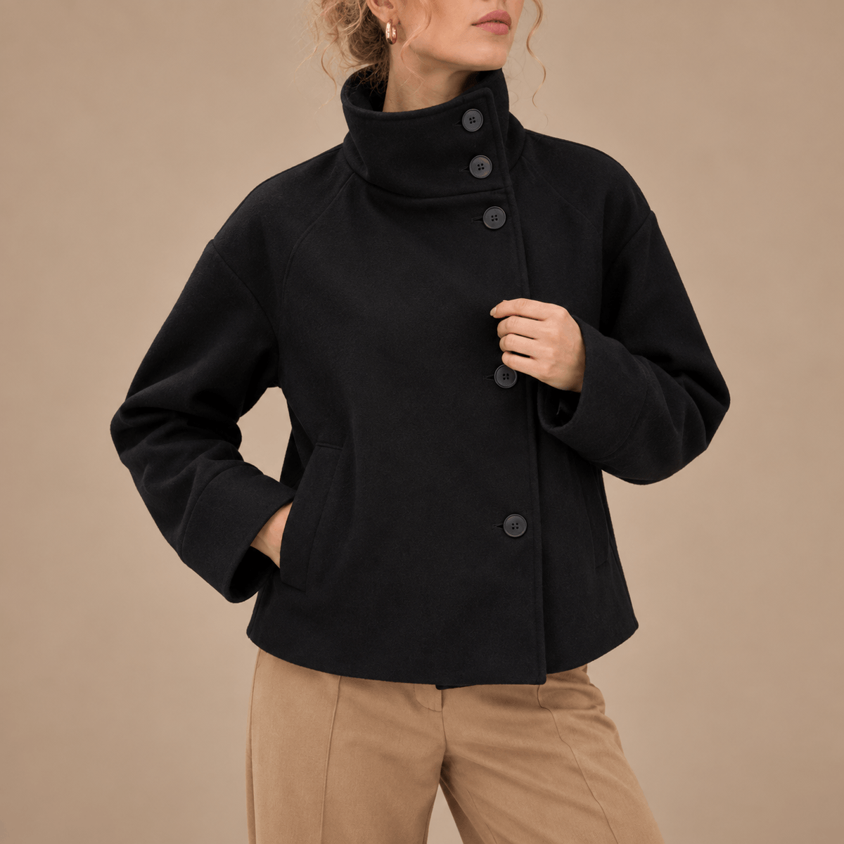 Women's Celeste Textured Funnel-Neck Jacket
