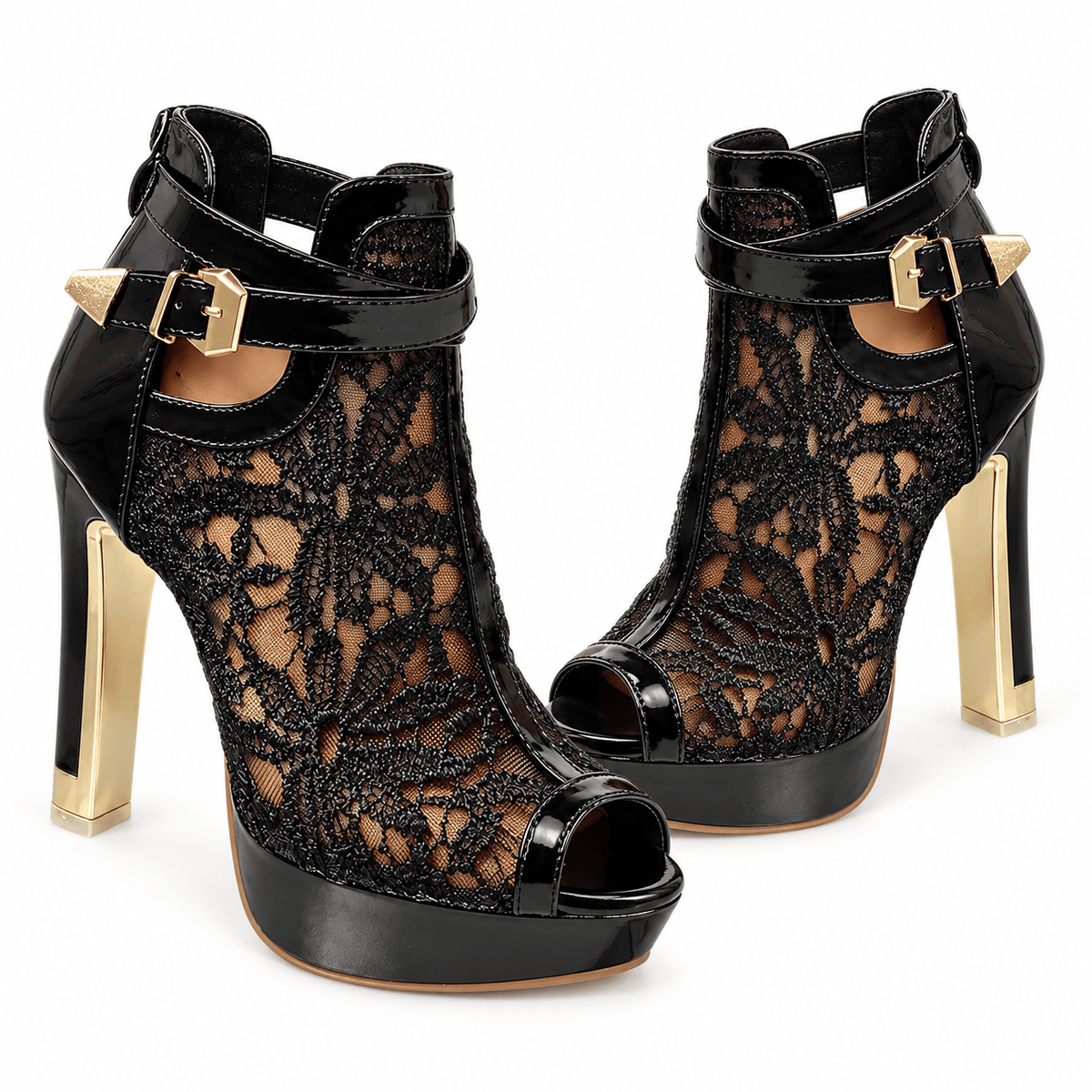 Women's Celestine Lace Platform Ankle Heels