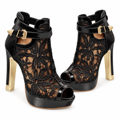 Women's Celestine Lace Platform Ankle Heels
