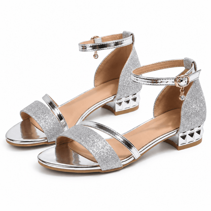 Women's Celestine Shimmer Strap Block-Heel Sandals