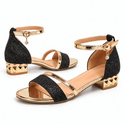 Women's Celestine Shimmer Strap Block-Heel Sandals