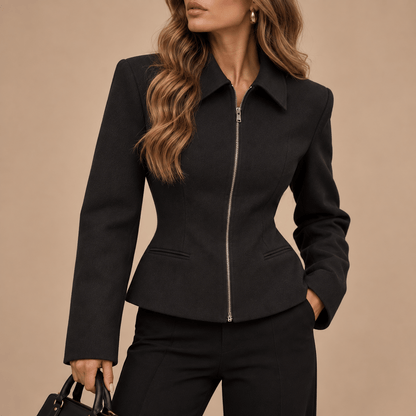 Women's Delphine Cinched-Waist Zip Jacket
