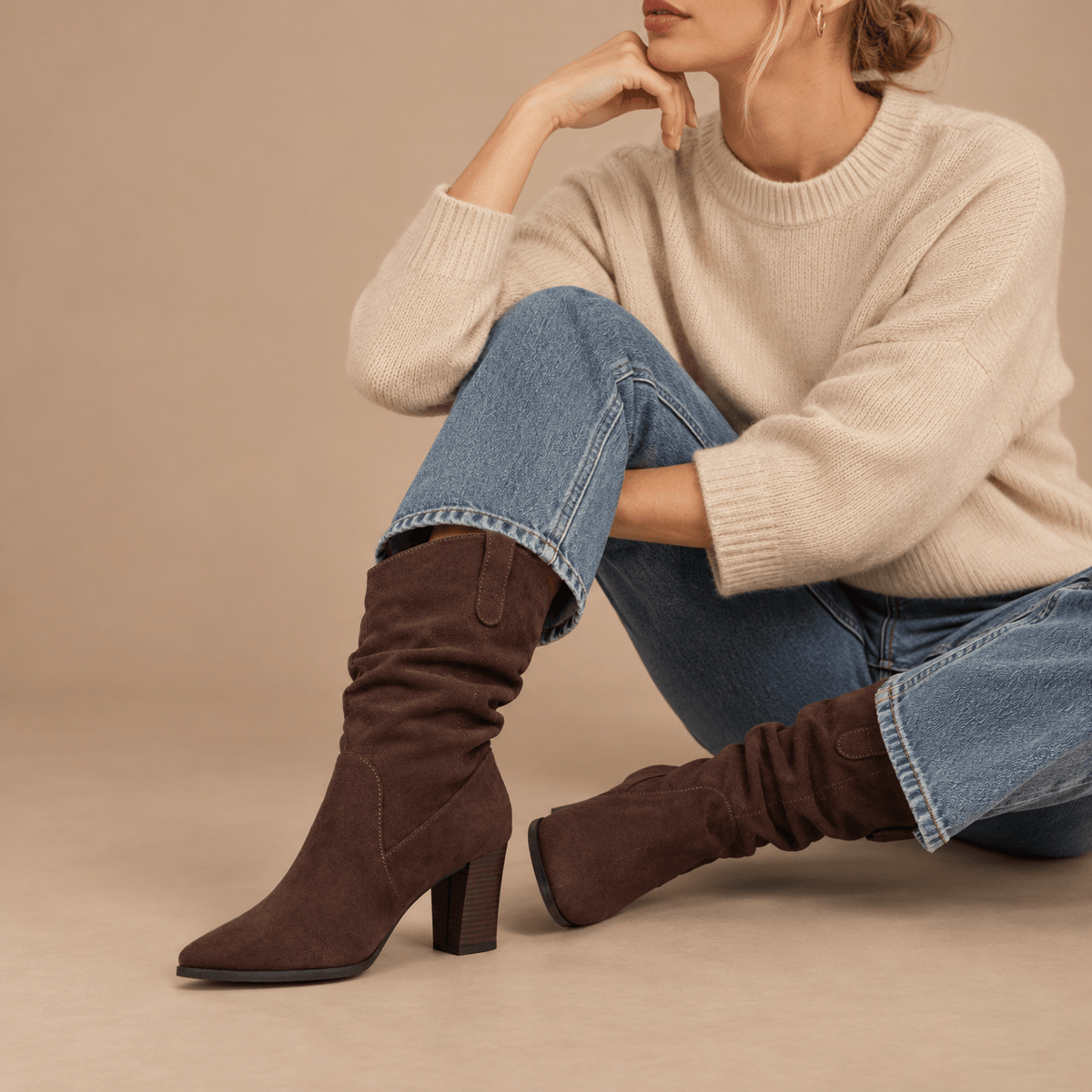 Women's Elara Faux Suede Mid-Calf Boots