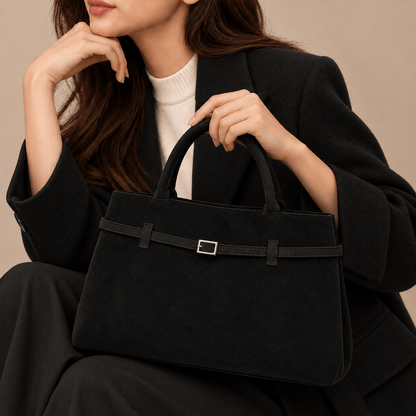 Women's Elara Suede Buckle Shoulder Bag