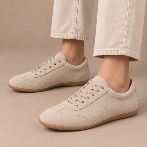 Women's Elodie Suede-Look Gum-Sole Trainers