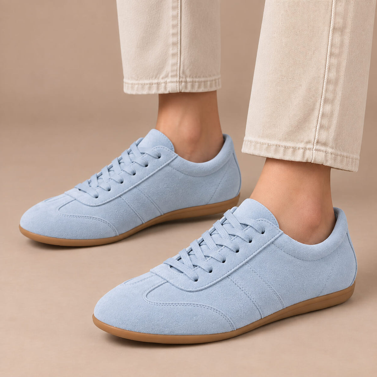 Women's Elodie Suede-Look Gum-Sole Trainers