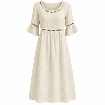 Women's Elowen Breezy Linen-Blend Midi Dress