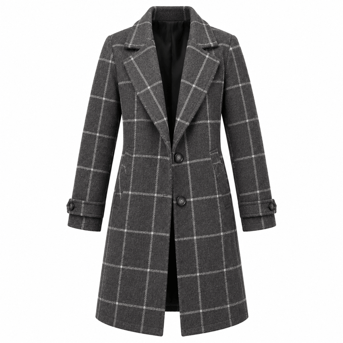 Women's Elowen Checked Wool-Blend Coat