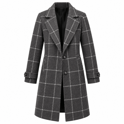 Women's Elowen Checked Wool-Blend Coat