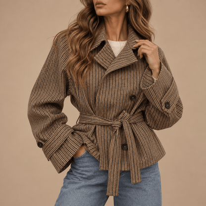 Women's Elowen Heritage Check Tie-Waist Jacket