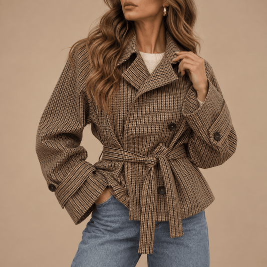 Women's Elowen Heritage Check Tie-Waist Jacket