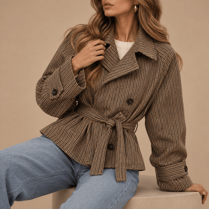 Women's Elowen Heritage Check Tie-Waist Jacket