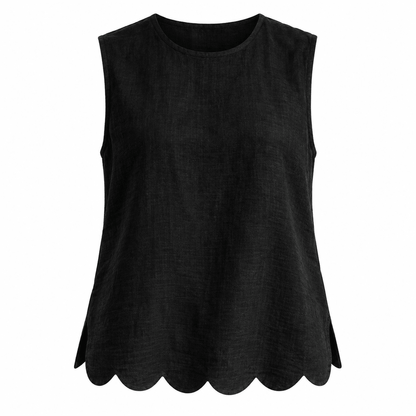 Women's Marielle Scallop-Hem Summer Top