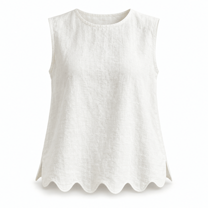Women's Marielle Scallop-Hem Summer Top