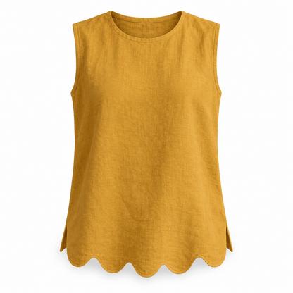Women's Marielle Scallop-Hem Summer Top