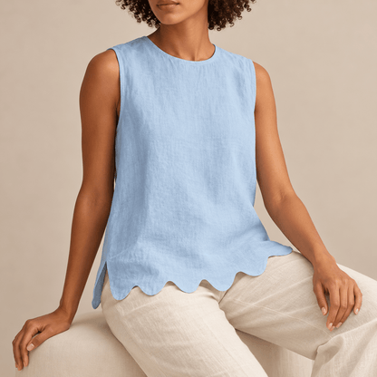 Women's Marielle Scallop-Hem Summer Top