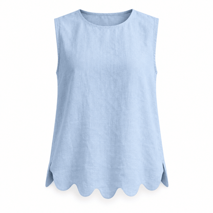 Women's Marielle Scallop-Hem Summer Top