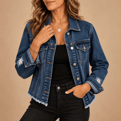 Women's Marlowe Distressed Denim Jacket