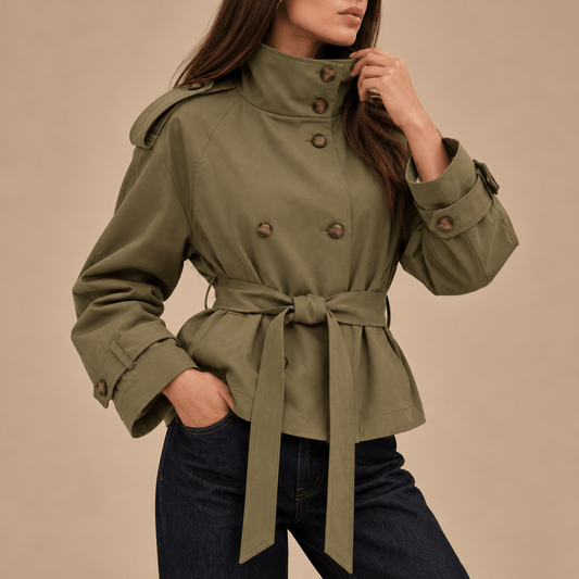 Women's Seraphine Cropped Military Trench Jacket