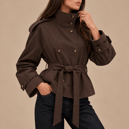Women's Seraphine Cropped Military Trench Jacket
