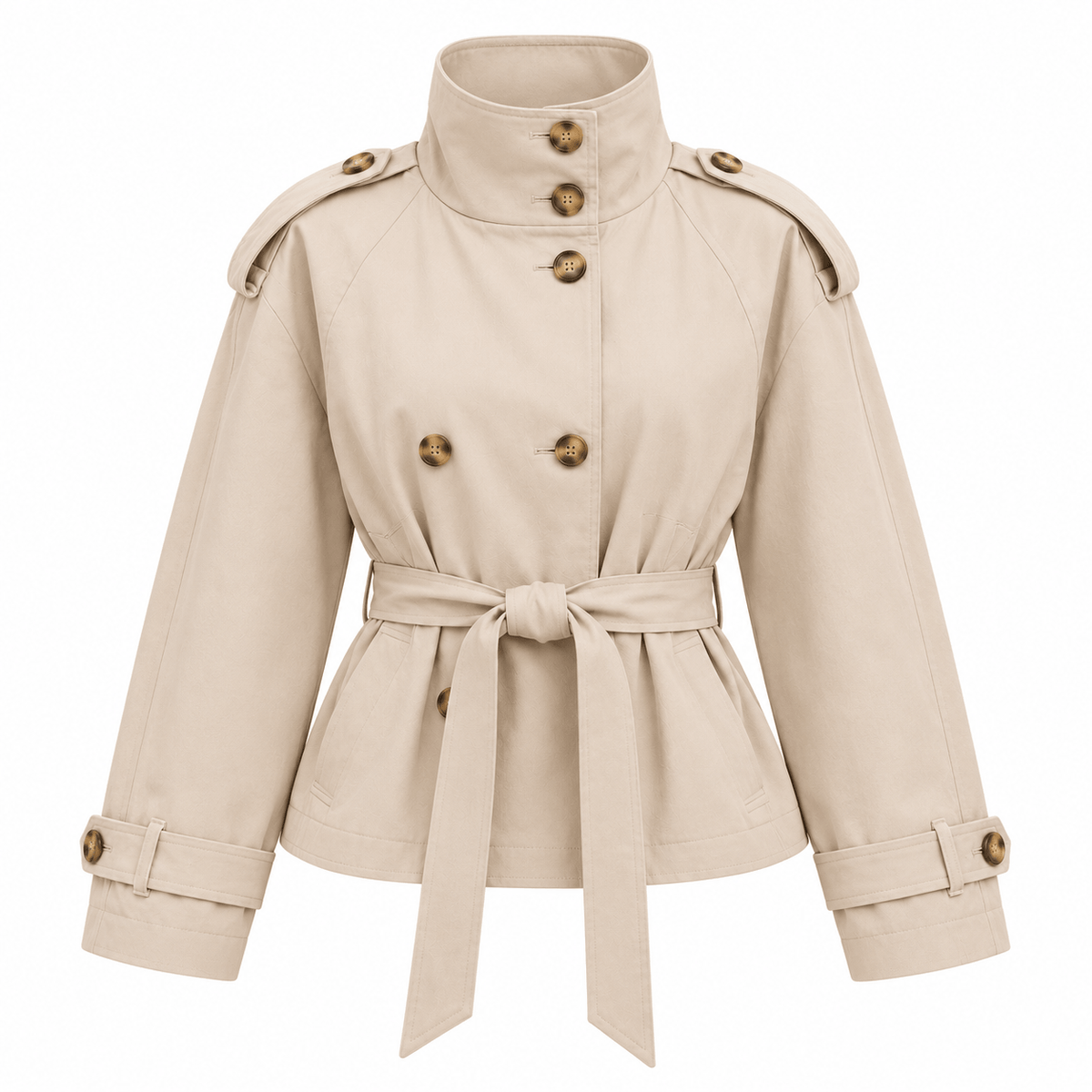 Women's Seraphine Cropped Military Trench Jacket