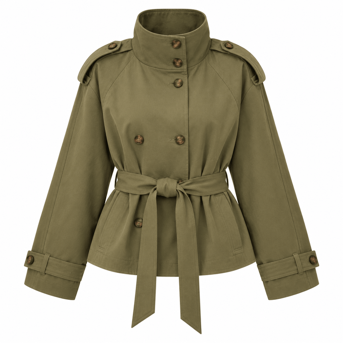 Women's Seraphine Cropped Military Trench Jacket