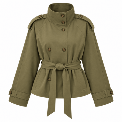 Women's Seraphine Cropped Military Trench Jacket